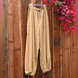Anthropologie Tan Track Pants